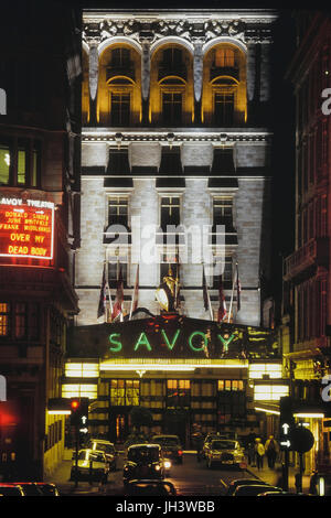 Savoy Hotel, London, England. Ca. 80er Jahre Stockfoto