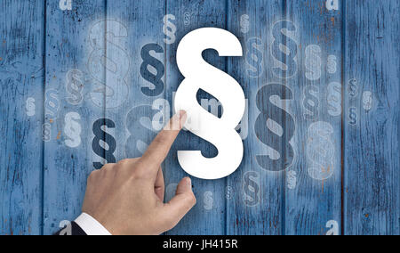 Hand auf Absatz Symbole zeigen. Stockfoto