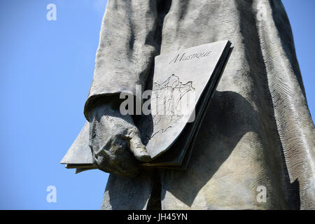 Statue von Colin Tennant, Besitzer von Mustique Insel in den Grenadinen, Karibik Stockfoto