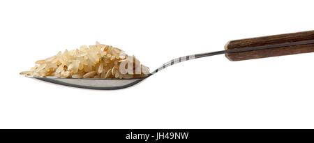 Löffel voll Reis Stockfoto