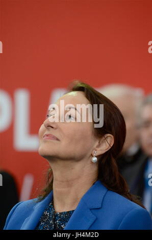 Ségolène Royal, französischer Minister für Ökologie, nachhaltige Entwicklung und Energie-Gesprächen in Lypn (Frankreich) Stockfoto