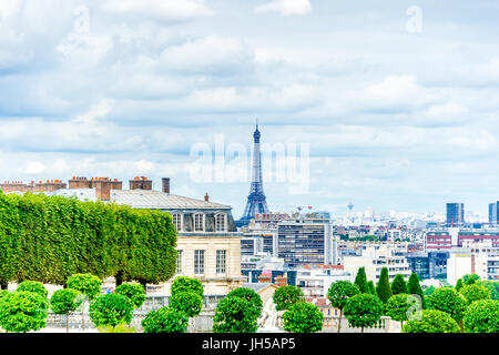 Schöne Aussicht vom Parc de Saint-Cloud. Es ist einer der schönsten Gärten Europas, und 2005 wurde der Park mit Dem Status "Beachtlicher Garten" ausgezeichnet. Stockfoto