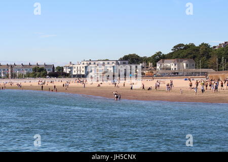 Ansicht von Britsh Strand, britische Küste, Urlaub, Urlaub, premier Inn Resort, premier Inn, Hotel, Stockfoto