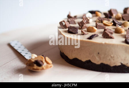 Erdnussbutter-Käsekuchen Stockfoto