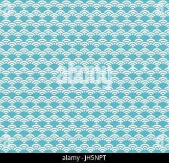 Chinesische traditionelle orientalische Ornament blau Wolken Hintergrundmuster nahtlose Stock Vektor