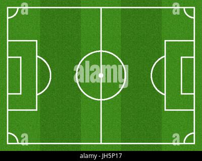 Fußball-Feld realistische Textur von einem grünen Rasen. Fußball-Hintergrund Stock Vektor