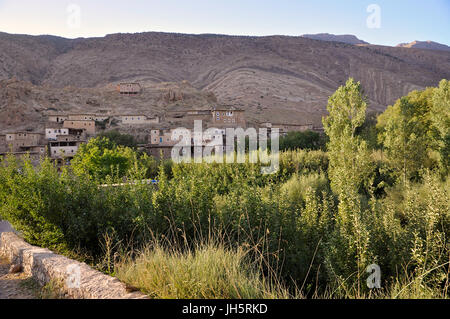 Malerischer Blick auf Agouti in Aït Bouguemez Tal, das Tal des Glücks (Tadla-Azilal, Hoher Atlas, Marokko) Stockfoto