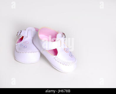 Neugeborenes Babyschuhe Stockfoto