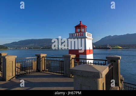 Brockton Point Lighthouse im Stanley Park in Vancouver British Columbia Kanada Stockfoto