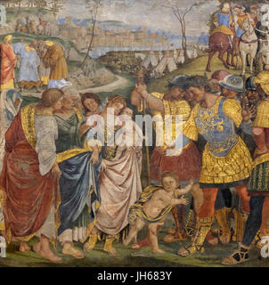 Coriolanus überzeugt durch seine Familie nach Ersatz Rom, ca. 1509 - Luca Signorelli Stockfoto