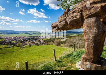 DER MENSCHENFRESSER VON GEVAUDAN, (43), HAUTE-LOIRE, REGION AUVERGNE RHONE ALPES, FRANKREICH Stockfoto