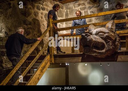 DER MENSCHENFRESSER VON GEVAUDAN, (43), HAUTE-LOIRE, REGION AUVERGNE RHONE ALPES, FRANKREICH Stockfoto