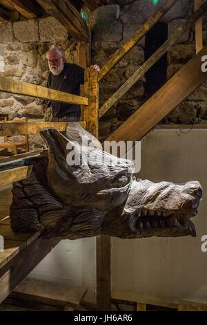 DER MENSCHENFRESSER VON GEVAUDAN, (43), HAUTE-LOIRE, REGION AUVERGNE RHONE ALPES, FRANKREICH Stockfoto