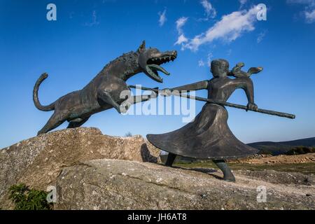 DER MENSCHENFRESSER VON GEVAUDAN, (43), HAUTE-LOIRE, REGION AUVERGNE RHONE ALPES, FRANKREICH Stockfoto