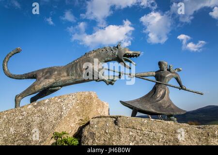 DER MENSCHENFRESSER VON GEVAUDAN, (43), HAUTE-LOIRE, REGION AUVERGNE RHONE ALPES, FRANKREICH Stockfoto