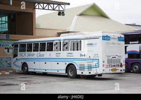 CHIANG MAI, THAILAND - 12. Juli 2017: Bus von Nakhonchai Luft. Strecke Bangkok und Nakhonpanom. Foto in neue Chiangmai Bus Station Thailand. Stockfoto