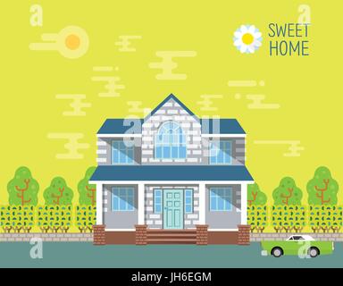 Süße Heimat Vektorgrafiken Abbildung Stock Vektor