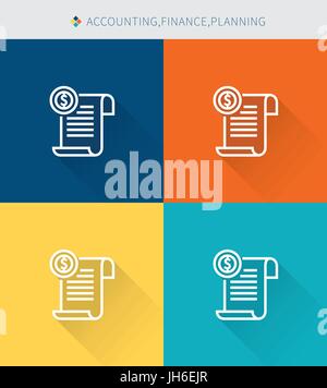 Dünne dünne Linie Symbole Satz des Zeitmanagements, modernen schlichten Stil Stock Vektor