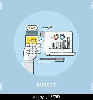 einfache Linie flache Bauweise des Haushalts, moderne Vektor-illustration Stock Vektor