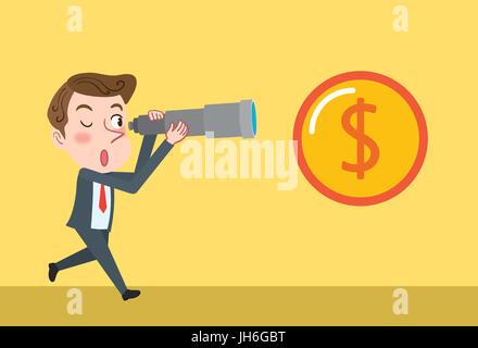 Zeichnung-flache Charakter-Design Business Strategie-Konzept Stock Vektor