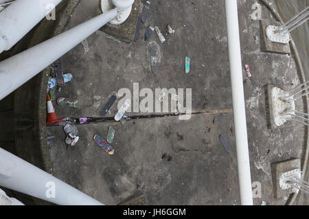 Skateboard-Friedhof Stockfoto