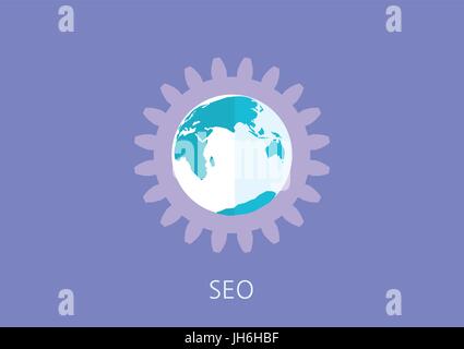 SEO-Konzept-flach-Symbol Stock Vektor