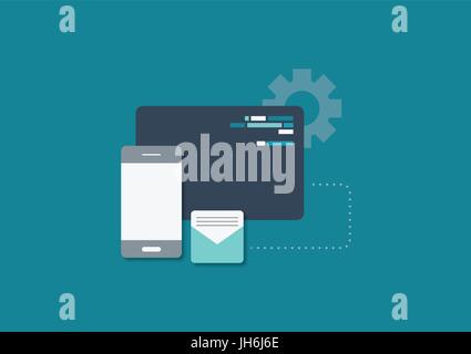 Satz von flachen Illustration Design-Business-Konzept Stock Vektor