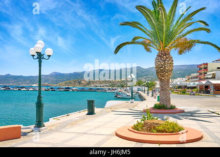 Promenade in Sitia, Kreta, Griechenland Stockfoto