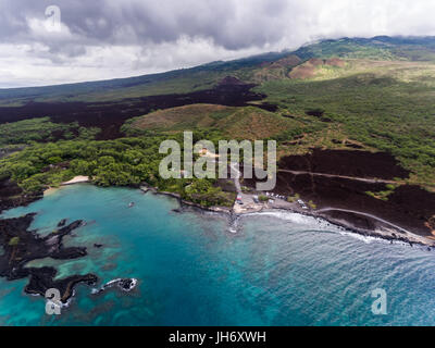 Luftaufnahme von La Perouse Bay und die Küste von Maui Stockfoto