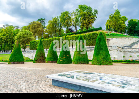 Die gepflegten Gärten des Parc de Saint-Cloud Stockfoto