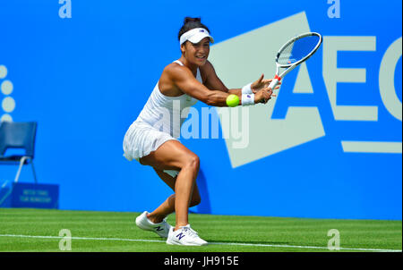 Heather Watson (GB) spielen auf dem Centrecourt. 25. Juni 2017, Eastbourne Stockfoto