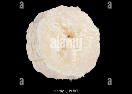 Lecker geschälte Banane runden Scheibe. Studio-Shooting. Stockfoto