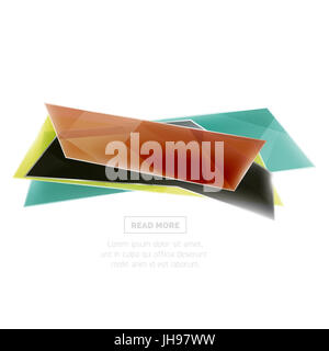 geometrische Form Promo Werbebanner. Abstrakte universelle layout Stockfoto