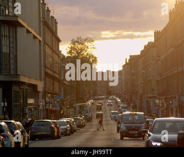 Argyle Street Finnieston gentrified Bereich der Glasgow blickt Richtung Westen Stockfoto