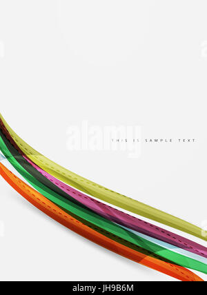 Farbstreifen mit glänzenden Lichteffekte, Welle Linie Abstract background - Kurve Farblinien in Motion-Konzept und mit Licht und Schatten-Effekte. Gegenwart Stockfoto