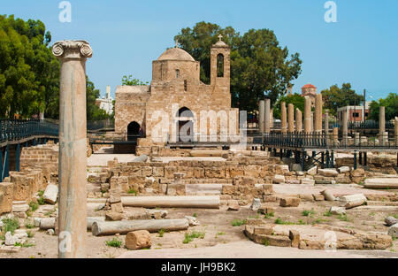 Agia Kyriaki Chrysopolitissa Kirche in Paphos, Zypern Stockfoto