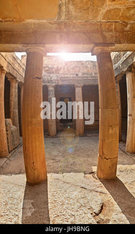 Gräber der Könige archäologischen Park in Paphos, Zypern Stockfoto