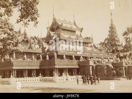 Felice Beato (Brite, geboren - Königin Soopyalat Golden Schule A. Road, Mandalay - Italien Stockfoto