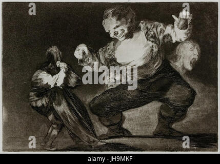 Francisco Goya - Tropf - Blech 4 aus der Serie "Los verschieden" (The Follies)- Stockfoto