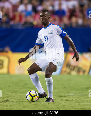 12. Juli 2017 - Martinique Verteidiger S © Bastien Cretinoir (21) in Aktion in einem Spiel der Gruppe B während des 2017 CONCACAF Gold Cup-Spiels zwischen der vereint Staaten Nationalmannschaft und die Nationalmannschaft von Martinique im Raymond James Stadium in Tampa, Florida, USA. Del Mecum/CSM Stockfoto