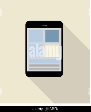 Tablet-Abbildung. Vektorgrafik-Pad / Notizbuch Stockfoto