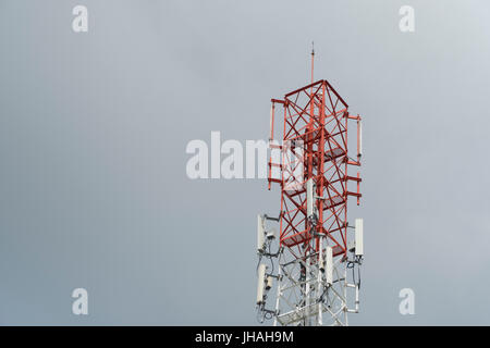 Kommunikation Antennensignale Turm Handy Stockfoto