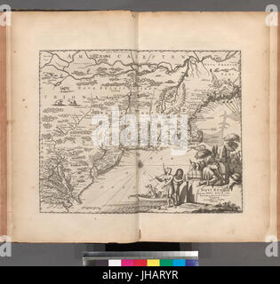 Novi Belgii Hiod Nunc Novi Jorck Vocatur, Gr. Novae Angliae & Partis Virginiae Accuratissima et Novissima Delineatio (NYPL b14467885-1505005) Stockfoto