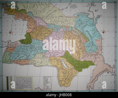 Karte von Georgien durch Prinz Prinz Bagrationi.19 Stockfoto