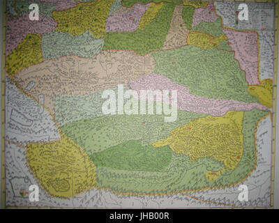Karte von Georgien durch Prinz Prinz Bagrationi.28 Stockfoto