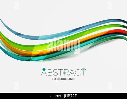 Farbstreifen mit glänzenden Lichteffekte, Welle Linie Abstract background - Kurve Farblinien in Motion-Konzept und mit Licht und Schatten-Effekte. Gegenwart Stockfoto