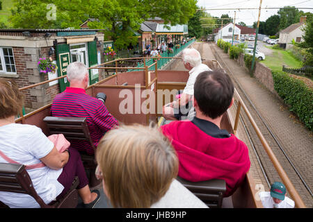 Seaton Straßenbahn Haltestelle Colyton Stockfoto