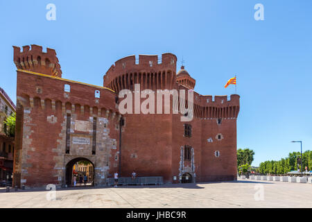 Porte du Notre Dame, Perpignan, Languedoc-Roussillon, Pyrenäen-Orientales, Frankreich Stockfoto