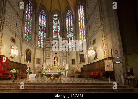 Kathedrale Saint-Jean-Le-Baptiste und Campo Santo in Perpignan, Frankreich Stockfoto