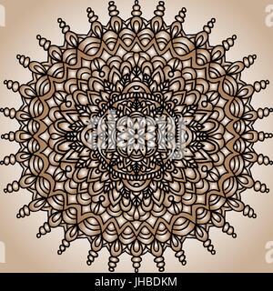 Abstrakte Mandala Ornament. Asiatische Muster. Gradient authentische Goldgrund. Stock Vektor